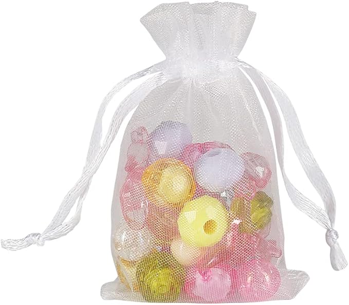 YQL Mini Organza Bags, Mini Mesh Drawstring Bags - Image 5