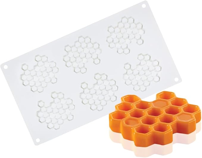 Honeycomb Bee Silicone Molds, Embossing Lace Fondant Mold and Bee Lace Fondant by FYZ+Brothers