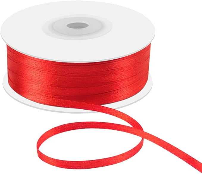 1/8" x 100 Yards Double Faced Satin Ribbon by Quhora