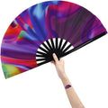 Amajiji Large Folding Hand Rave Fan Popping Fan by Amajiji