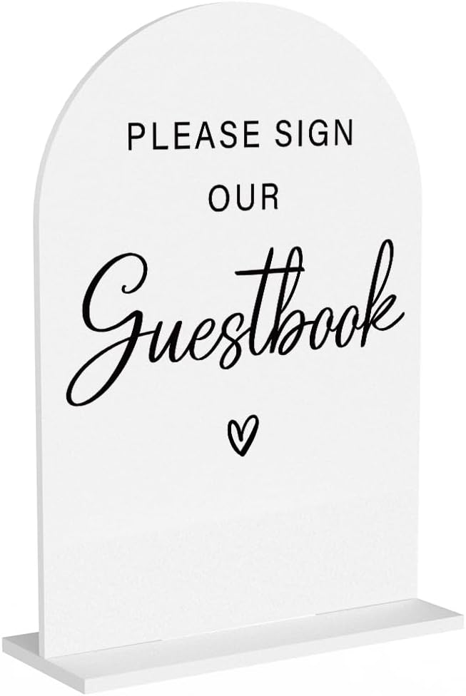 Acrylic Wedding Sign Please Sign Our Guestbook Wedding Signs by KongMoTree