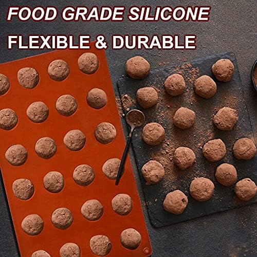 Mini 24-Cavity Semi Sphere Silicone Molds Non-Stick, 2 Packs Half Sphere - Image 3