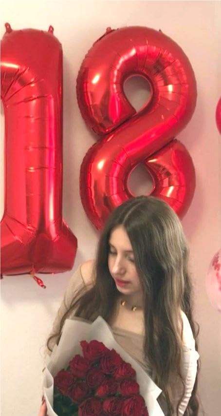 Number Balloon 40 Inch Red 9 Balloon, Large Numbers 9 9th Decorations - Image 7