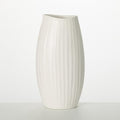 Sullivans Ceramic Textured White Vase, Minimalist Decoration by Sullivans