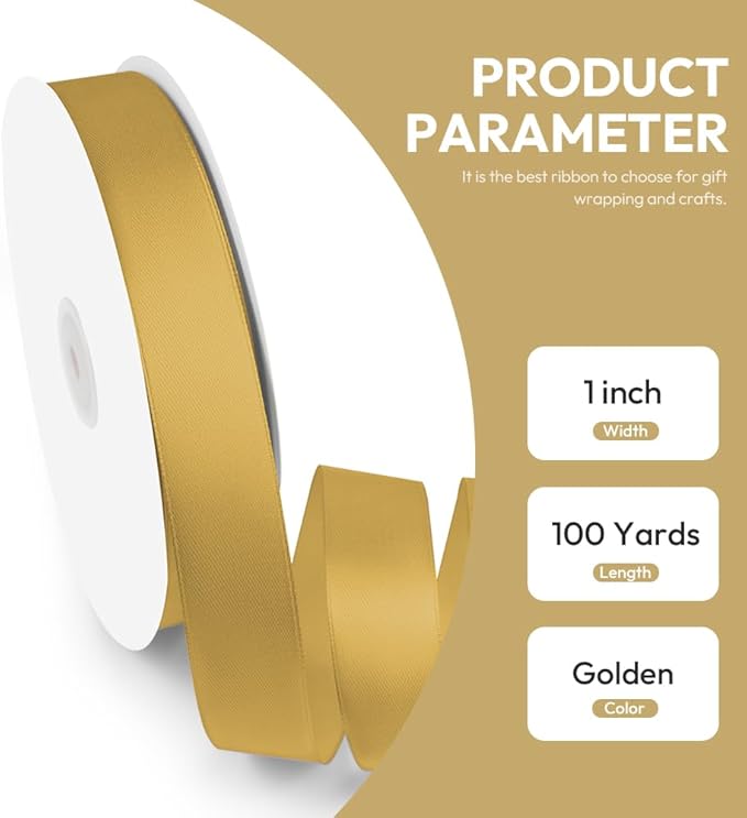 1" x 100 Yards Satin Ribbon - Image 2