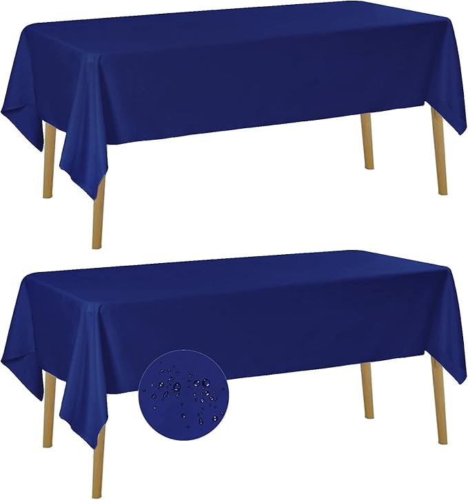 Fokitut 2 Pack Waterproof Rectangle Tablecloth, 60x102 Inch, Stain Resistant by BalsaCircle