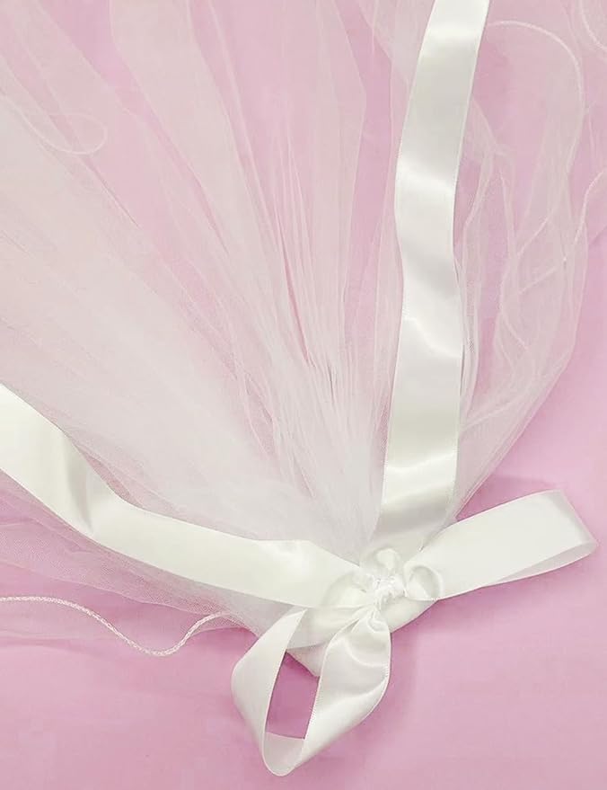 Bridal Veil with Headband Sash Glasses 4 PCS Bachelorette Party Decorations - Image 2