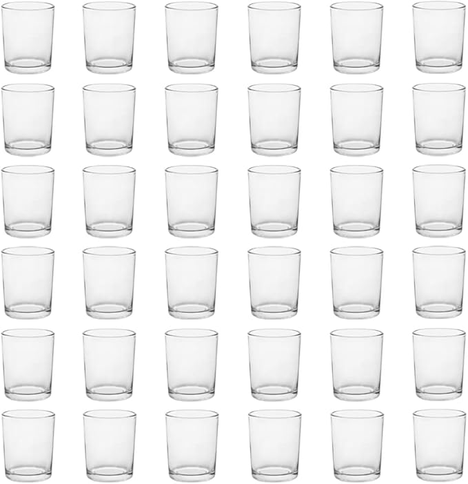Clear Mercury Glass Tea Light Holders Set of 36 by BTGLLAS