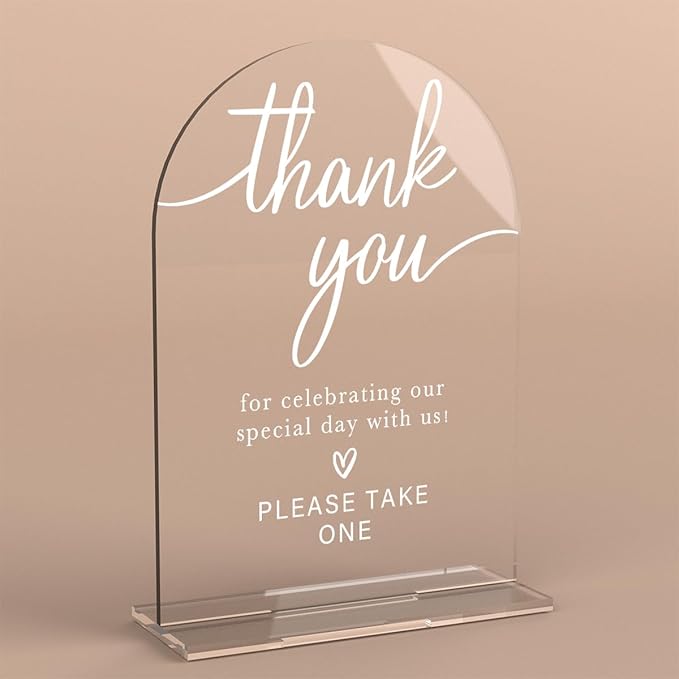 Acrylic Wedding Sign Thank You Sign by KongMoTree