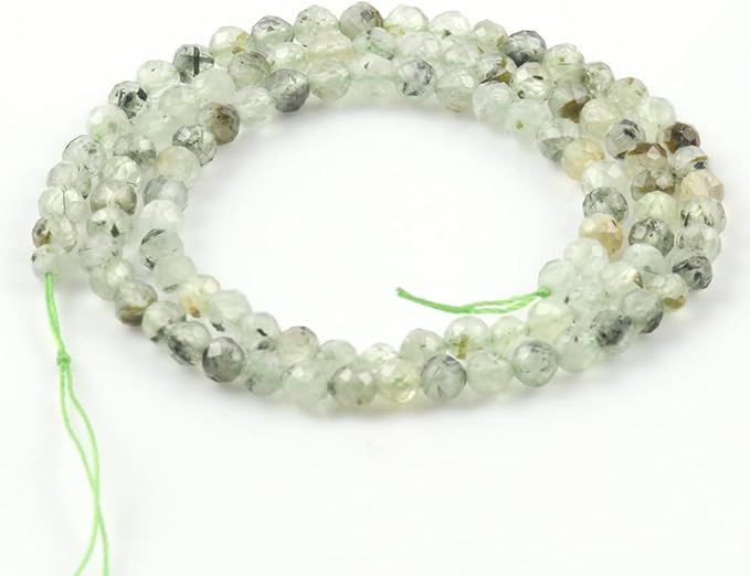 Song Xi 90pcs 4mm Natural Prehnite Gemstone Beads Faceted Round Loose Stone - Image 9
