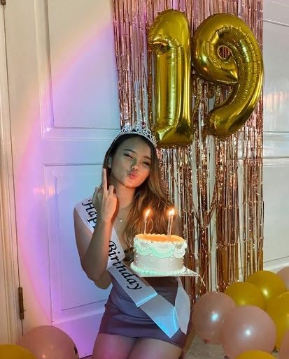 40 Inch Big Gold 19 Balloon Number, Jumbo Giant Happy 19 Nineteen Birthday - Image 4