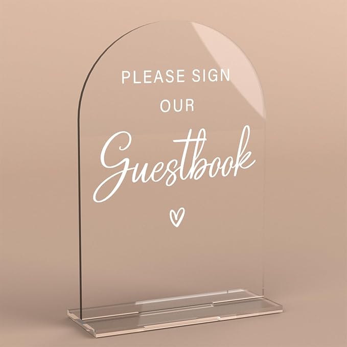 Acrylic Wedding Sign Please Sign Our Guestbook Wedding Signs by KongMoTree