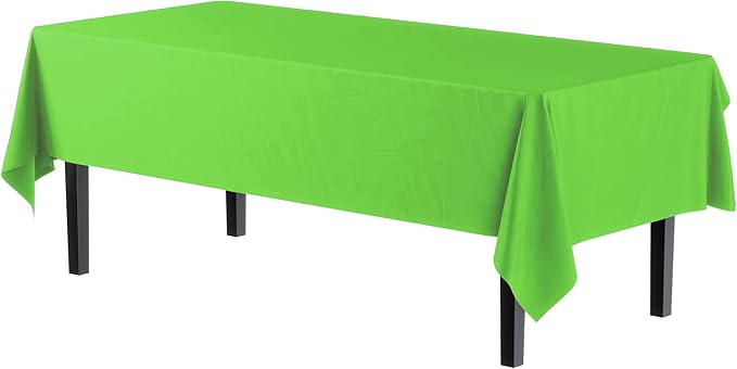 Exquisite 12-Pack Premium Plastic Tablecloth 54in. x 108in. Rectangle Table - Image 2