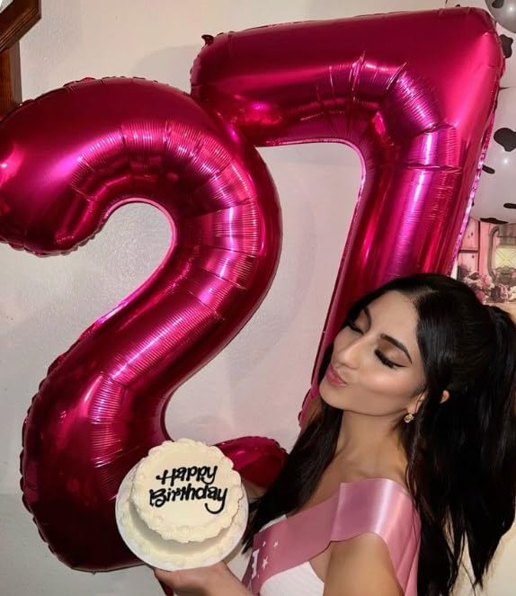 Hot Pink Number 7 Birthday Balloon 40 Inch, Digital Balloons - Image 3