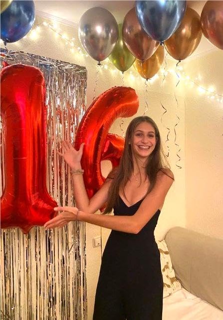 40 Inch Red Mylar Foil Number 6 Birthday Balloon, Digital Balloons - Image 5