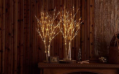 Fudios Lighted Branches with Timer Battery Operated 30IN Tall Birch Twig Lights - Image 6