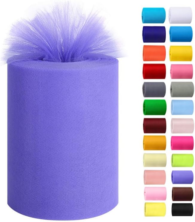 Tulle Rolls 6” by 100 Yards Tulle Roll Spool Fabric by Miegecha