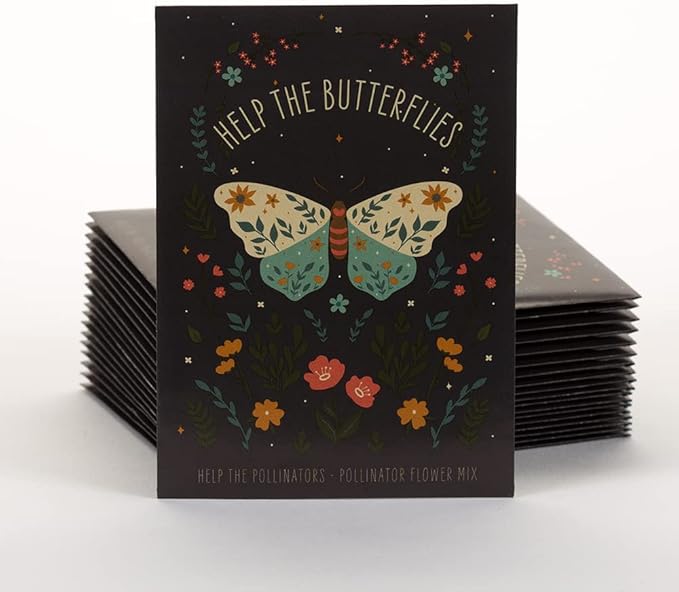 Bentley Pollinator Wildflower Mix, 25 Non-GMO Non-Coated Packets by OfficialBentleySeedProducts