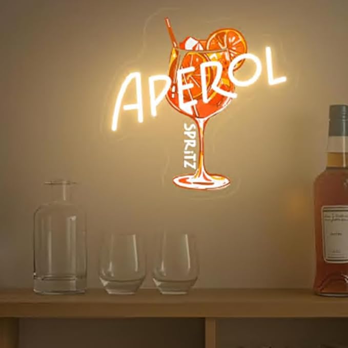 Aperol Spritz Cocktail Neon Sign, Cocktail Room Wall Decor, Aperol Spritz - Image 4