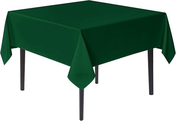 sancua Square Tablecloths 85x85 Inch Hunter Green by sancua