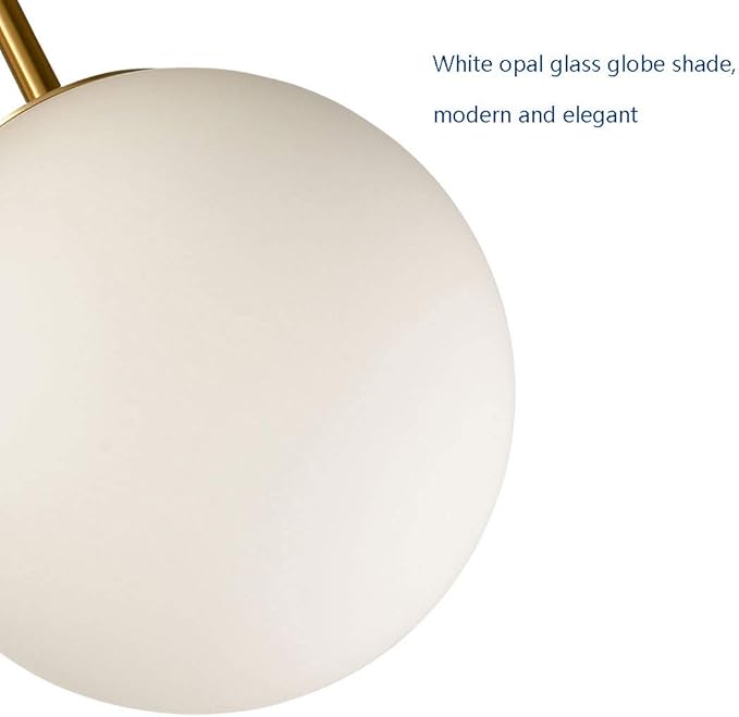 HOLKIRT Classic Mid Century Modern Globe Semi Flush Mount Ceiling Light Sputnik - Image 6