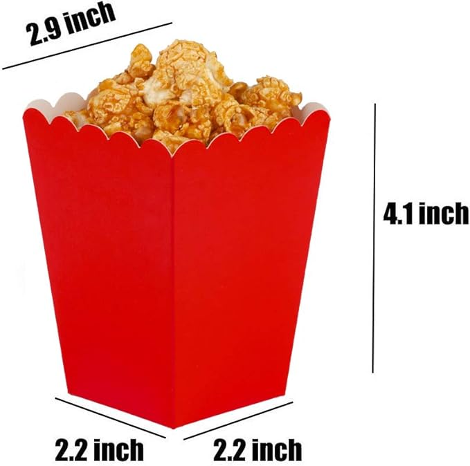 Red Mini Popcorn Boxes - Image 2