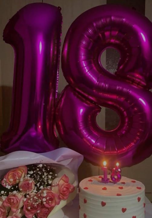 Hot Pink Number 7 Birthday Balloon 40 Inch, Digital Balloons - Image 6