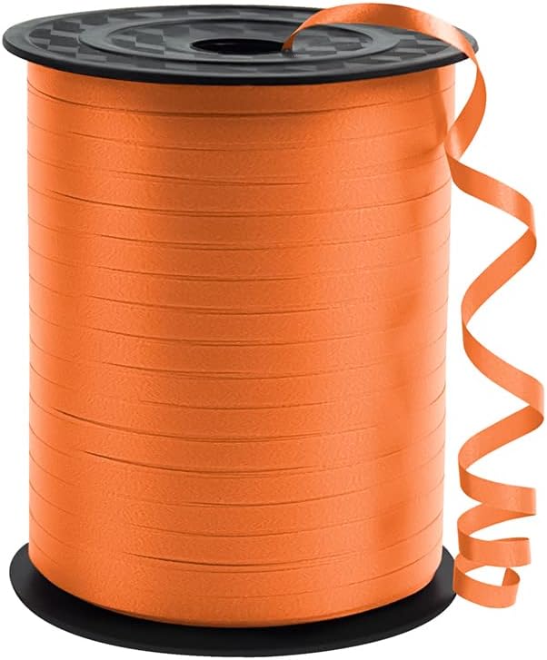 KMER LIFE Premium Orange Curling Ribbon, 1/5" Wide x 500 Yards Christmas by KMERLIFE
