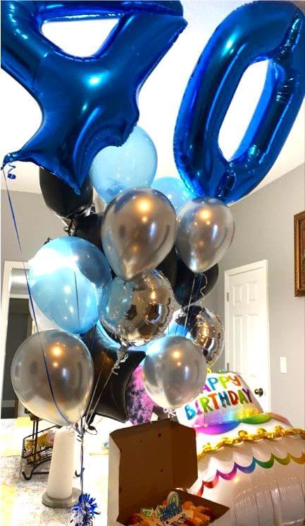 Navy Blue 40 Inch 0 Number Balloons, 0 Decorations - Image 5