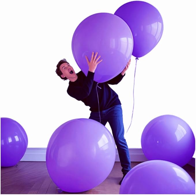 30 Pack Purple Balloons 36 inch Purple Latex Big Balloons by ZWZLIULIAN