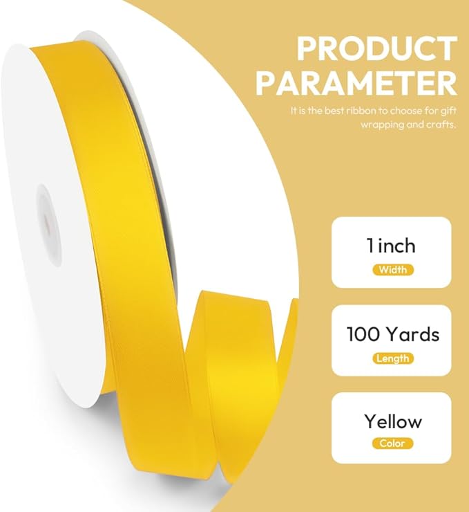 1" x 100 Yards Satin Ribbon - Image 2