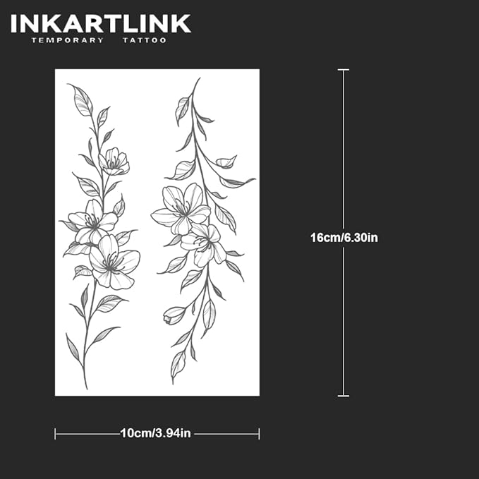 INKARTLINK Tattoo Tech, 2 Sheets Extra Large Semi Permanent Tattoo, Adult Art - Image 3