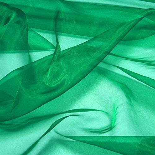 VDS Green Organza Fabric, 5 Yards Continuous, 45” Wide, Wedding Party - Image 8
