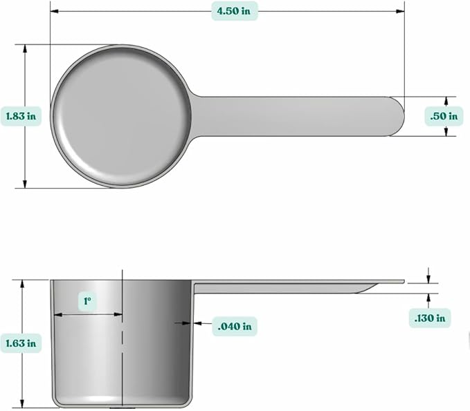 1/4 Cup Long Handle Scoop for Measuring Coffee, Pet Food, Spices and Other Dry - Image 2