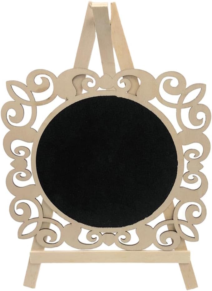 Round Chalkboard Signs Easel by AngelsCraft