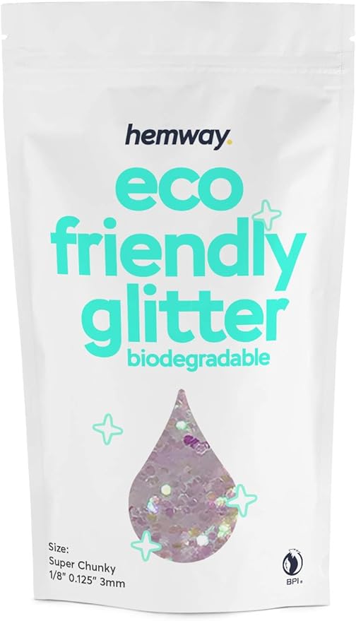 Hemway Eco Friendly Biodegradable Glitter 100g / 3.5oz Bio Cosmetic Safe by Hemway