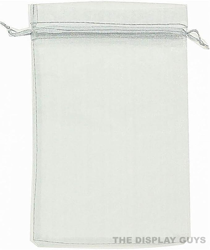 TheDisplayGuys 48-Pack 4x6 Silver Sheer Organza Gift Bags - Image 3