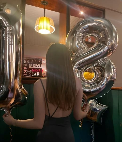 Silver Number 11 Balloon 40 inch, Number 11 Birthday Balloon - Image 5