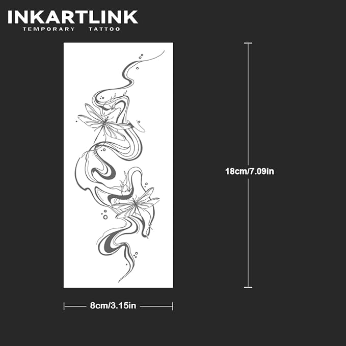 INKARTLINK Tattoo Tech, 2 Sheets Large Semi Permanent Tattoo, Temporary Tattoos - Image 3