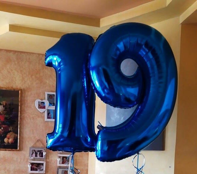 40 Inch Big Night Blue 9 Balloon Number, Jumbo Giant Happy 9th 19 29 39 49 99 - Image 5
