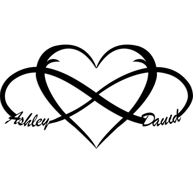 Custom Infinity Sign for Couples Metal Wall Art Personalized Valentines Day by SIGNWIN