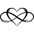 Custom Infinity Sign for Couples Metal Wall Art Personalized Valentines Day by SIGNWIN