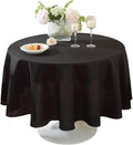 Craft And Party Round Tablecloth, 90 Inch Black Tablecloth, Polyester Fabric by CraftAndParty