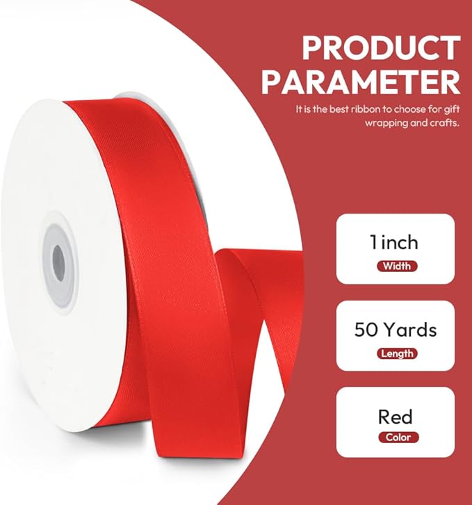 1" x 50 Yards Satin Ribbon - Image 2