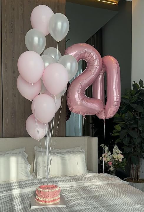 Pearl Pink 40 Inch 0 Number Balloons, 0 Decorations - Image 3