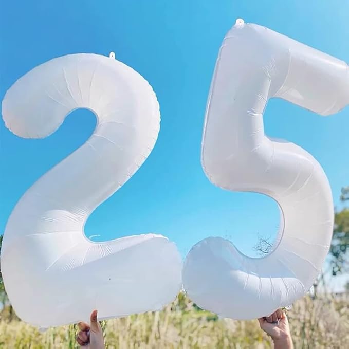 GOER Number 25 Balloons for 25th Birthday Party Decorations, 42 Inch Jumbo Foil - Image 2