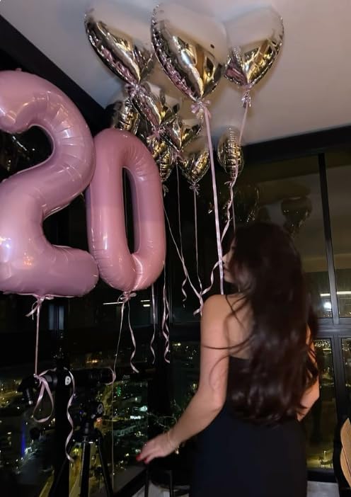 Pearlescent Pink Number 7 Birthday Balloon 40 Inch, Digital Balloons - Image 5