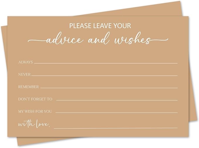 Brown Advice and Wishes Card, Advice Cards by mermermu