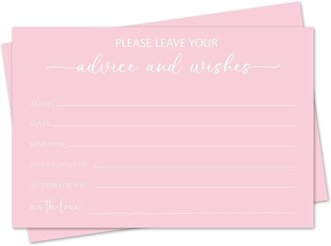 Pink Advice and Wishes Card, Advice Cards by mermermu