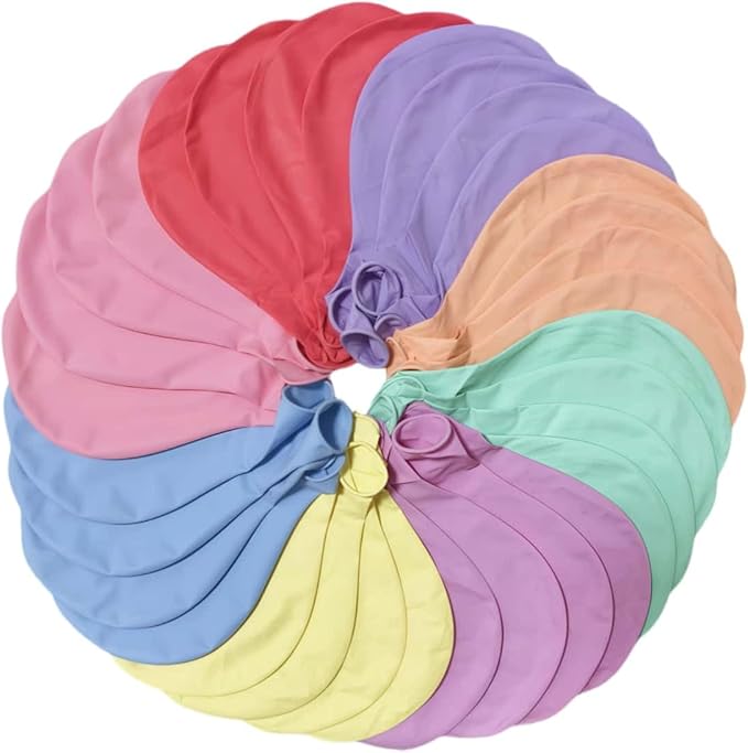 50 Pack Pastel Balloons 24 inch Multicolor Macaron Balloon by ZWZLIULIAN